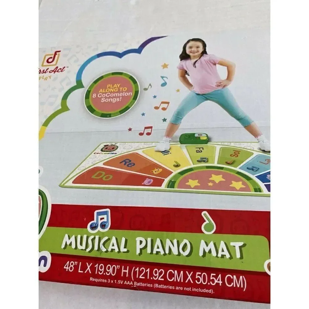 Cocomelon Musical Piano Mat 8 Songs 4 Feet Long‎ Follow Me Memory Game NEW